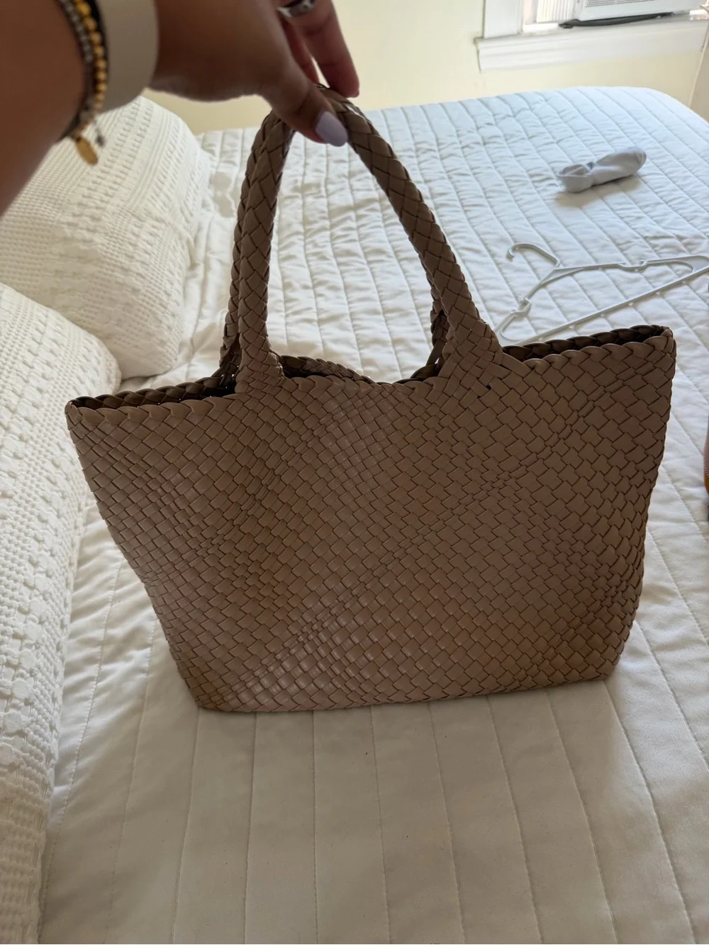 Vera Bradley Woven Tote Bag in Beige